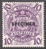 Australia 1948 Arms 10 Shillings Specimen MLH - Nuevos