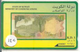 GPT (12c) BANKNOTE K.D. 1 * TELECARTE KUWAIT * KOWEIT - Kuwait