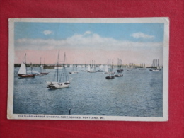 ME - Maine > Portland  Sailing In Harbor Showing Fort Gorges   1918  US Stamp  & Cancel   Ref 1057 - Portland