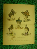 1893 Gravure De Mode COIFFURES ..sauvegardée D'une Revue Ancienne..envoi Gratuit France Et Monde Entier - Schnittmuster