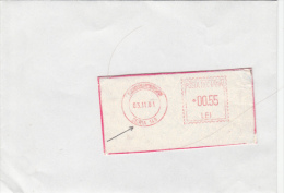 AMOUNT, BUCHAREST, MACHINE POSTMARKS ON FRAGMENT, REGISTERED, 1981, ROMANIA - Machines à Affranchir (EMA)