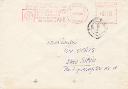 AMOUNT, BUCHAREST, PHILATELIC SOCIETY, MACHINE POSTMARKS ON COVER, 1988,  ROMANIA - Franking Machines (EMA)