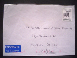 Sweden 1992 Cover To Belgium - Elk Animal Alces - Lettres & Documents