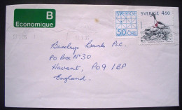 Sweden 1995 Cover To England - Bird Duck Tadorna - Covers & Documents