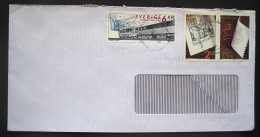 Sweden 2004 Cover To England - Train Mail Sorting - Watermark History In Stamps - Briefe U. Dokumente