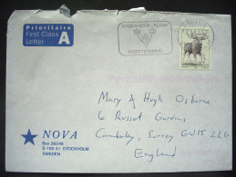 Sweden 1997 Cover To England - Elk Alces - Briefe U. Dokumente