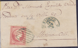 FRONTAL DE SOBRE CARTA EPOCA ISABEL II - Lettres & Documents