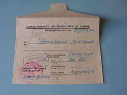 == Jugoslawien Cenzure Krieg 1947 Nach Holland - Lettres & Documents