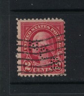 ETATS-UNIS - Y&T N° 229° - Perforé - Perfin - G. Washington - Zähnungen (Perfins)