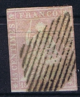 Switserland/Schweiz:  1854 Yv 28  C Paper Mince Vert Used - Usados