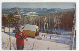 Skiing Mt Whiteface Mt Wilmington Adirondacks New York Postcard - Adirondack