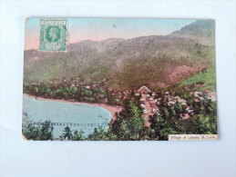 Carte Postale Ancienne : ST LUCIA : Village Of LABORIE , With Stamp 1915 - Saint Lucia