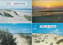 Cp , RÉGIONS , AQUITAINE , Côtes De Dunes , Multi-Vues - Aquitaine