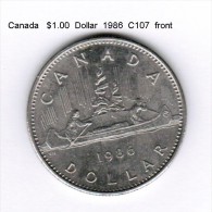 CANADA    $1.00  DOLLAR   1986  (KM # 120.1) (C-107) - Canada