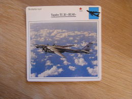 TUPOLEV Tu 20 Bear  Bombardier Lourd  URSS  FICHE AVION Avec Description    Aircraft Aviation - Airplanes