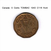 CANADA   5  CENTS  TOMBAC    1943  (KM # 40) (C-116) - Canada