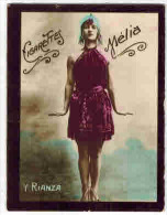 CHROMO EROTIQUE FEMMES ARTISTE PIN UP Cigarettes MELIA : " Y Rianza " - Melia