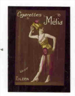 CHROMO EROTIQUE FEMMES ARTISTE PIN UP Cigarettes MELIA : " EILEEN " Illustrateur Walery - Melia