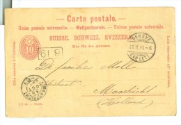 HANDGESCHREVEN BRIEFKAART Uit 1891 Van GENEVE SWITSERLAND  Naar MAASTRICHT  (7863c) - Briefe U. Dokumente