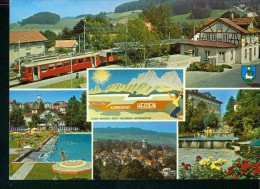 Heiden Suisse AR MB Multivue Bahnhof La Gare Zug Train Railway Wappen 70er - Heiden