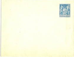 LSAU3 - EP ENVELOPPE SAGE 15c PAPIER VERT BLEU DATE  809 NEUVE PATTE PARTIELLEMENT COLLEE - Enveloppes Types Et TSC (avant 1995)