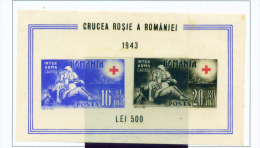 ROMANIA - 1943 Red Cross Miniature Sheet Mounted Mint (no Gum As Issued) - Ongebruikt