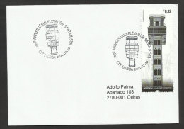 Portugal Ascenseur Santa Justa Eiffel Cachet Commemoratif 2011 Elevator Event Postmark - Maschinenstempel (Werbestempel)