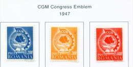ROMANIA - 1947 Trade Union Congress Mounted Mint - Ongebruikt