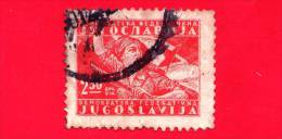 JUGOSLAVIA  - 1947 - Partigiani - Partisan Girl And Flag - 2.50 - Gebruikt
