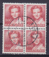 Denmark 1982 Mi. 754      2.00 Kr Queen Königin Margrethe II. 4-Block !! - Blocchi & Foglietti