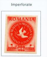 ROMANIA - 1946 Peace Mounted Mint (imperf.) - Ongebruikt