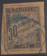 #46# COLONIES GENERALES TAXE N° 9 Oblitéré En Bleu CORR D´ARMEES St-Denis (Réunion - Impuestos