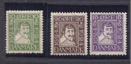 Denmark1924: Michel137&139mh* ,138mnh** - Unused Stamps