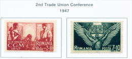 ROMANIA - 1947 Trade Union Conference Mounted Mint - Ongebruikt