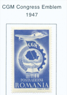 ROMANIA - 1947 Air Trade Uinion Congress Mounted Mint - Ongebruikt