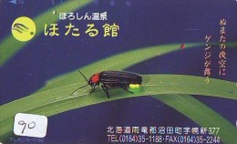 Télécarte JAPON * TELEFONKARTE JAPAN (90) INSECTE * Scarabée * BEETLE INSECT Phonecard * KEVER * - Other & Unclassified