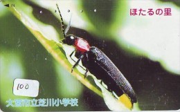 Télécarte JAPON * TELEFONKARTE JAPAN (100) INSECTE * Scarabée * BEETLE INSECT Phonecard * KEVER * - Autres & Non Classés