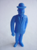 FIGURINE PUBLICITAIRE ESSO Belge 1973 Monochrome Bleu -Tintin - DUPOND Canne Main Droite (1) - Tintin