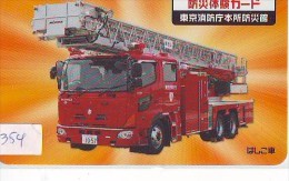 Télécarte JAPON * Pompiers Feuerwehr (354) PHONECARD JAPAN * Fire Brigade  Brandweer Brigada De Fuego Vigili Del Fuoco - Firemen