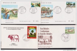 CENTRAFRICAINE+HEBRIDES+N IGER+    FDC  VACHES  Réf 4527 - Vaches