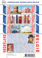 Nederland  2013  GRENZELOOS NEDERLAND BELGIE  KUNST   VEL Postfris/mnh/neuf - Nuevos