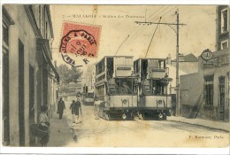 Carte Postale Ancienne Malakoff - Station Des Tramways - Chemin De Fer - Malakoff