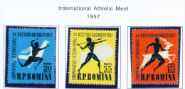 ROMANIA - 1957 Athletics Mounted Mint - Neufs