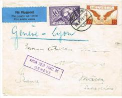 LETTRE OBLITERE .9.10.1933 . ESTAVAYER-LE-LAC. / MACON . TIMBRES C/.S.B.K. Nr:F7.F14. - Sonstige & Ohne Zuordnung