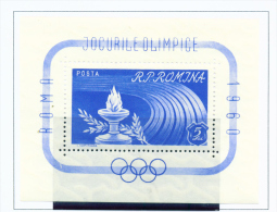 ROMANIA - 1960 Olympic Games Miniature Sheet Unmounted Mint - Neufs