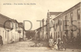 PORTUGAL - ALVEGA - UM TRECHO DA RUA DIREITA - 1915 PC. - Santarem