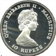 MAURITIUS 10 RUPEES DIANA &CHARLES WEDDING FRONT QEII HEAD BACK 1981 AG SILVER PROOFKM46a READ DESCRIPTION CAREFULLY !!! - Maurice