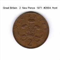 GREAT BRITAIN    2  NEW  PENCE  1971   (KM # 916) - 2 Pence & 2 New Pence