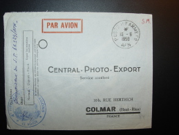 POSTE AUX ARMEES ALGERIE  REGIMENT DRAGONS AFN A.F.N. Pour COLMAR 1958 - Lettres & Documents