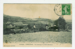 COMBRONDE - Un Labourage à La Pierre Branlante - Combronde